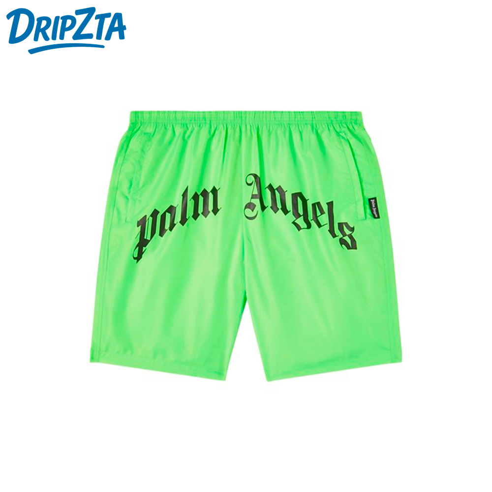 Palm Angels Curved Logo Swim Short