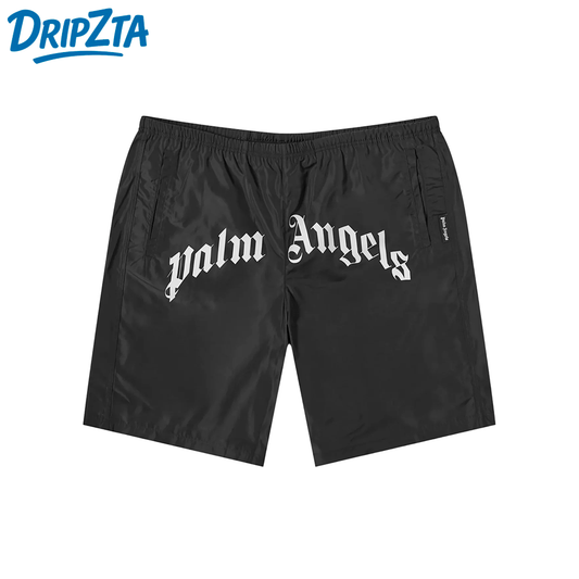 Palm Angels Curved Logo Swim Short